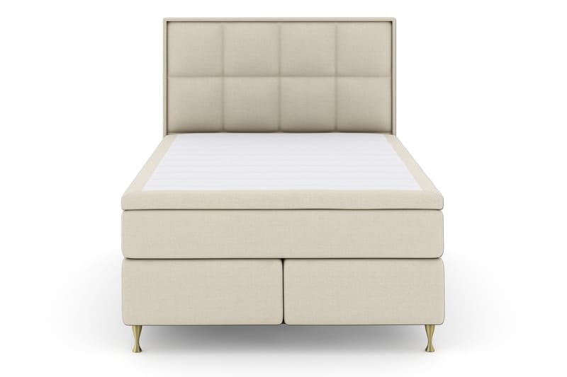 Select No 4 Komplett Sengepakke 140x200 Fast - Beige/Gullben - Møbler - Senger - Kontinentalsenger