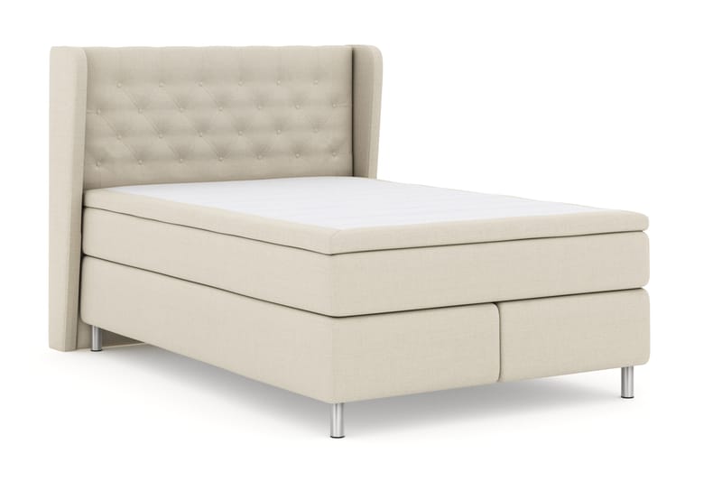 Select No 4 Komplett Sengepakke 140x200 Fast - Beige/Metallben - Møbler - Senger - Kontinentalsenger