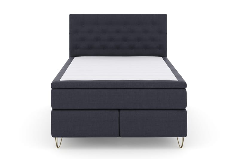 Select No 4 Komplett Sengepakke 140x200 Fast, Blå/V-formede Metallben