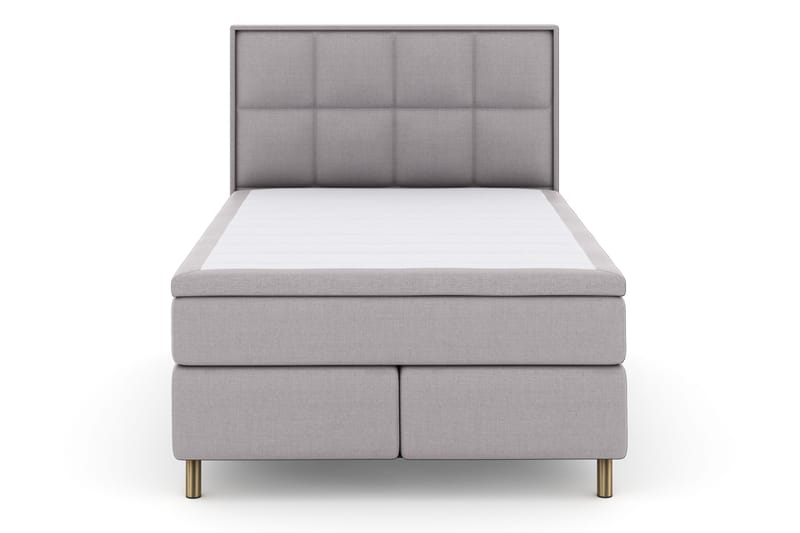 Select No 4 Komplett Sengepakke 140x200 Fast - Lysegrå/Kobberben - Møbler - Senger - Kontinentalsenger