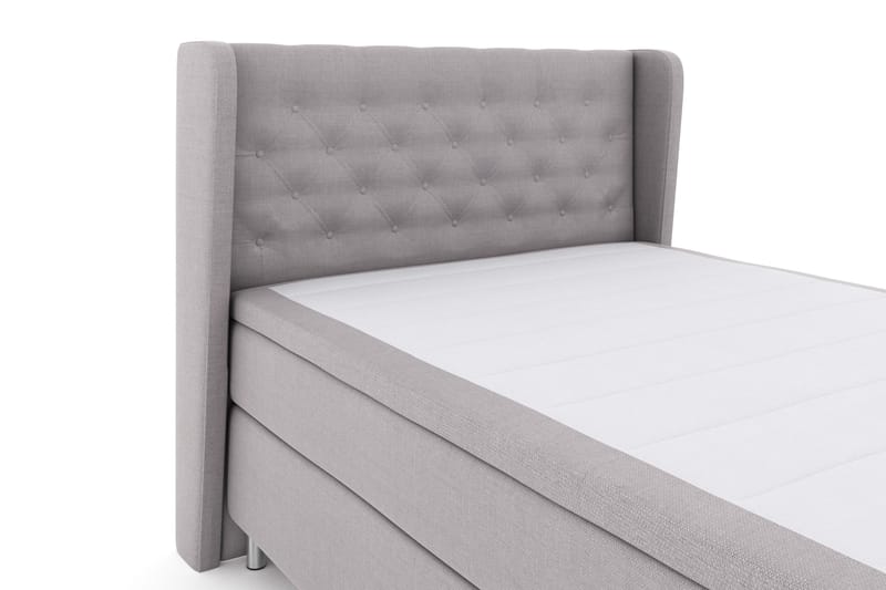 Select No 4 Komplett Sengepakke 140x200 Fast - Lysegrå/Metallben - Møbler - Senger - Kontinentalsenger