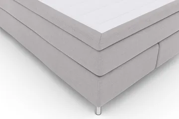 Select No 4 Komplett Sengepakke 140x200 Fast - Lysegrå/Metallben - Møbler - Senger - Kontinentalsenger
