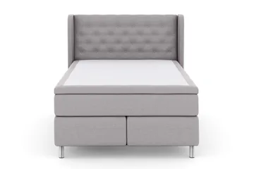 Select No 4 Komplett Sengepakke 140x200 Fast - Lysegrå/Metallben - Møbler - Senger - Kontinentalsenger