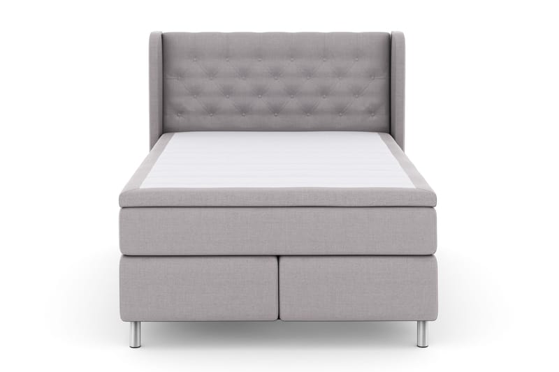 Select No 4 Komplett Sengepakke 140x200 Fast - Lysegrå/Metallben - Møbler - Senger - Kontinentalsenger