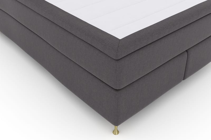Select No 4 Komplett Sengepakke 140x200 Fast - Mørkegrå/Gullben - Møbler - Senger - Kontinentalsenger