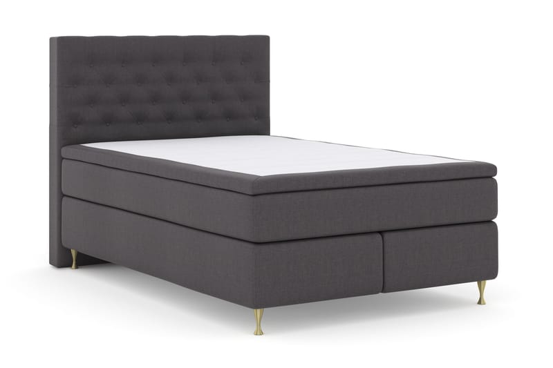 Select No 4 Komplett Sengepakke 140x200 Fast - Mørkegrå/Gullben - Møbler - Senger - Kontinentalsenger