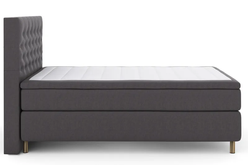 Select No 4 Komplett Sengepakke 140x200 Fast - Mørkegrå/Kobberben - Møbler - Senger - Kontinentalsenger