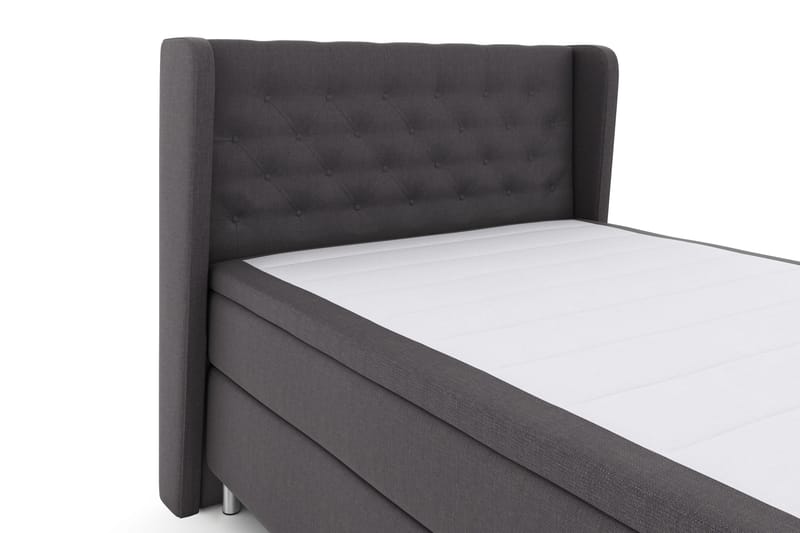 Select No 4 Komplett Sengepakke 140x200 Fast - Mørkegrå/Metallben - Møbler - Senger - Kontinentalsenger