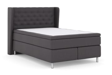 Select No 4 Komplett Sengepakke 140x200 Fast - Mørkegrå/Metallben - Møbler - Senger - Kontinentalsenger
