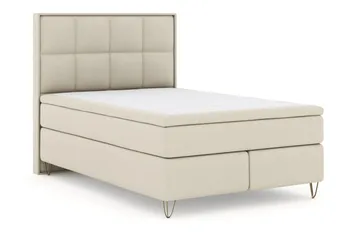 Select No 4 Komplett Sengepakke 140x200 Fast/Medium - Beige/V-formede Metallben - Møbler - Senger - Kontinentalsenger