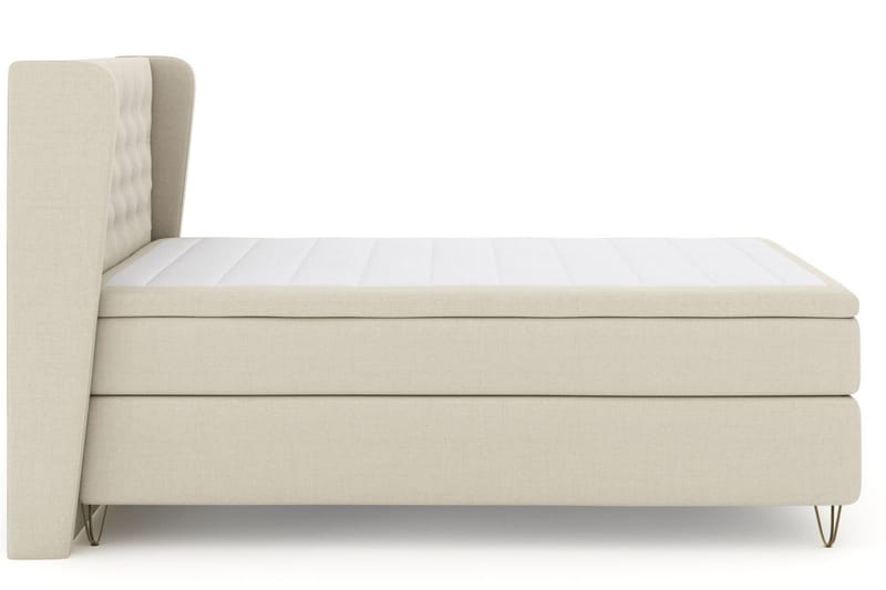 Select No 4 Komplett Sengepakke 140x200 Fast/Medium - Beige/V-formede Metallben - Møbler - Senger - Kontinentalsenger