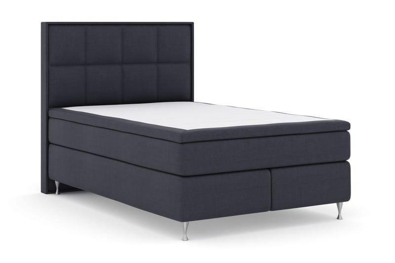 Select No 4 Komplett Sengepakke 140x200 Fast/Medium - Blå/Sølvben - Møbler - Senger - Kontinentalsenger