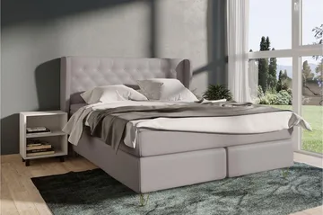 Select No 4 Komplett Sengepakke 140x200 Fast/Medium - Blå/V-formede Metallben - Møbler - Senger - Kontinentalsenger