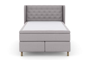 Select No 4 Komplett Sengepakke 140x200 Fast/Medium - Lysegrå/Kobberben - Møbler - Senger - Kontinentalsenger