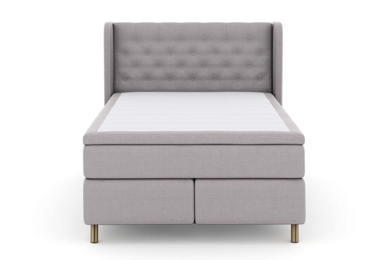 Select No 4 Komplett Sengepakke 140x200 Fast/Medium - Lysegrå/Kobberben - Møbler - Senger - Kontinentalsenger