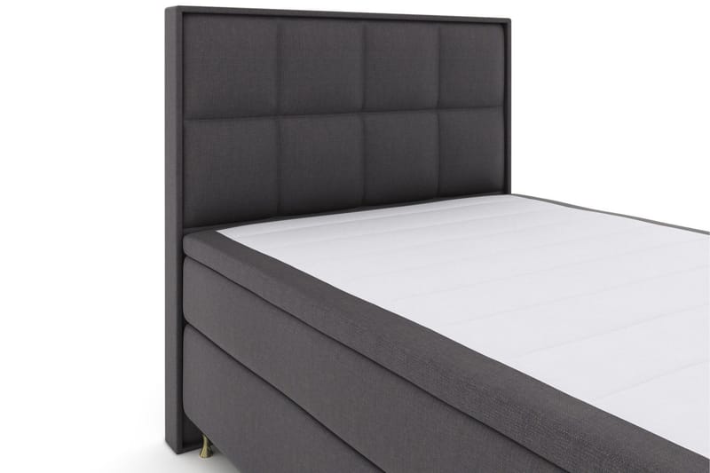 Select No 4 Komplett Sengepakke 140x200 Fast/Medium - Mørkegrå/Gullben - Møbler - Senger - Kontinentalsenger