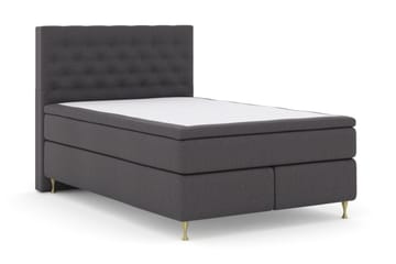 Select No 4 Komplett Sengepakke 140x200 Fast/Medium - Mørkegrå/Gullben - Møbler - Senger - Kontinentalsenger