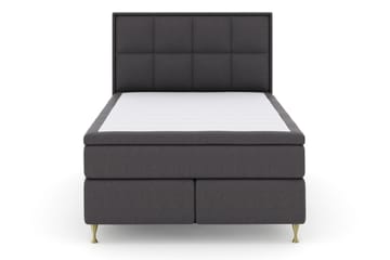 Select No 4 Komplett Sengepakke 140x200 Fast/Medium - Mørkegrå/Gullben - Møbler - Senger - Kontinentalsenger