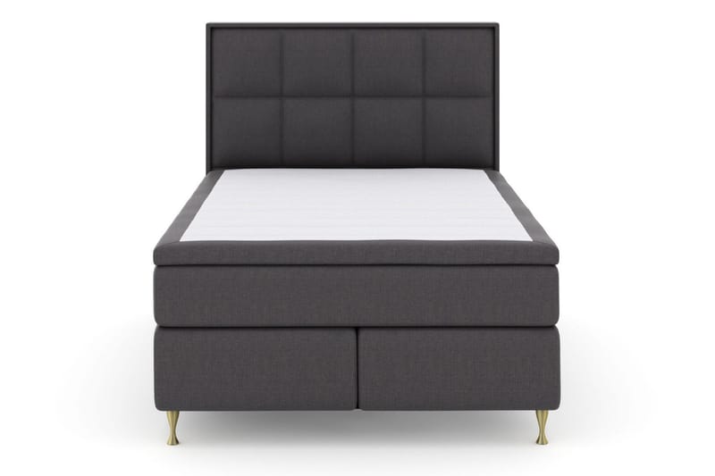 Select No 4 Komplett Sengepakke 140x200 Fast/Medium - Mørkegrå/Gullben - Møbler - Senger - Kontinentalsenger
