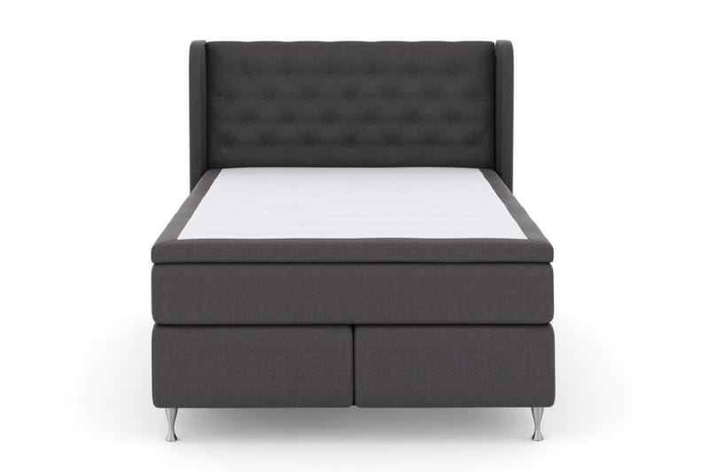 Select No 4 Komplett Sengepakke 140x200 Fast/Medium, Mørkegrå/Sølvben