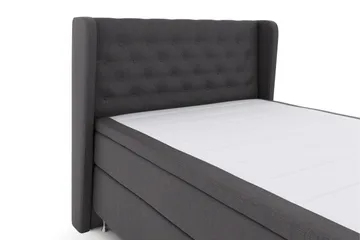 Select No 4 Komplett Sengepakke 140x200 Fast/Medium - Mørkegrå/Sølvben - Møbler - Senger - Kontinentalsenger