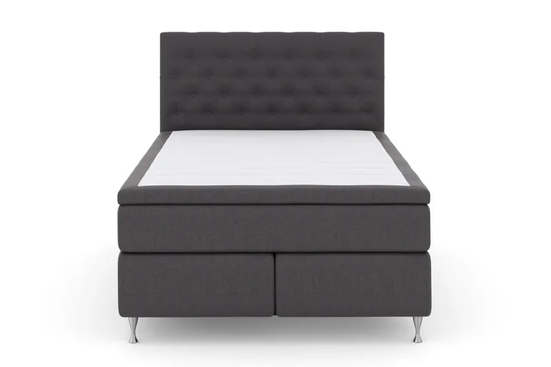 Select No 4 Komplett Sengepakke 140x200 Fast/Medium, Mørkegrå/Sølvben
