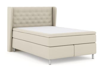 Select No 4 Komplett Sengepakke 140x200 Medium - Beige/Metallben - Møbler - Senger - Kontinentalsenger