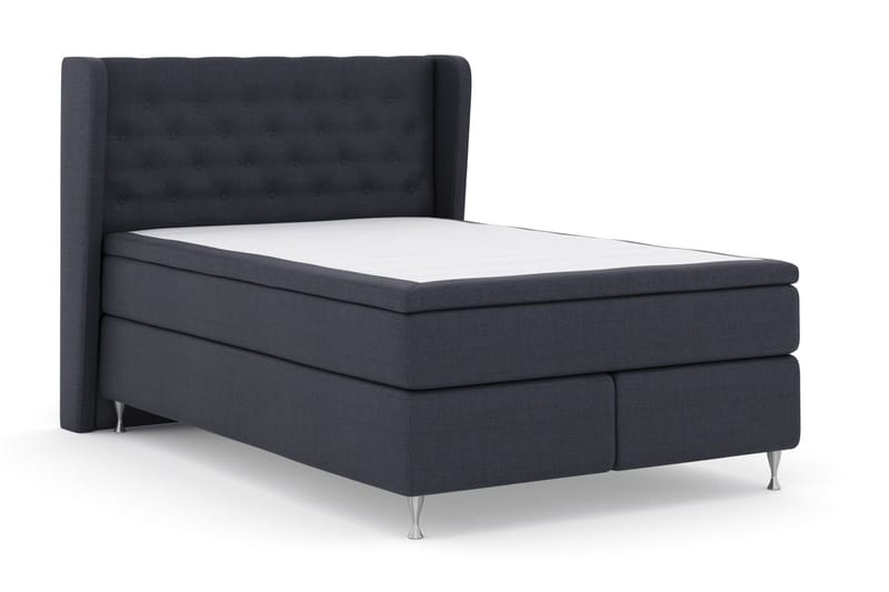 Select No 4 Komplett Sengepakke 140x200 Medium - Blå/Sølvben - Møbler - Senger - Kontinentalsenger