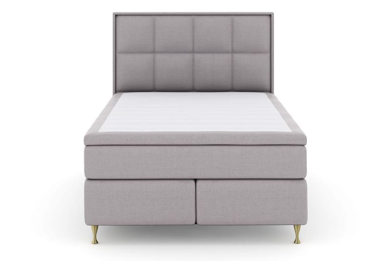 Select No 4 Komplett Sengepakke 140x200 Medium - Lysegrå/Gullben - Møbler - Senger - Kontinentalsenger