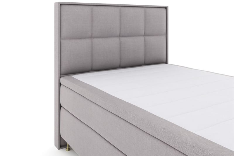 Select No 4 Komplett Sengepakke 140x200 Medium - Lysegrå/Gullben - Møbler - Senger - Kontinentalsenger