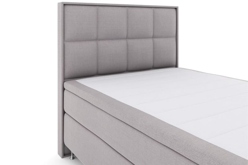 Select No 4 Komplett Sengepakke 140x200 Medium - Lysegrå/Sølvben - Møbler - Senger - Kontinentalsenger