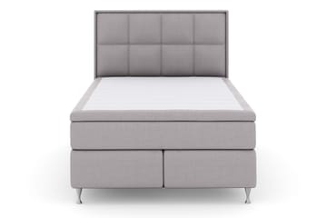 Select No 4 Komplett Sengepakke 140x200 Medium - Lysegrå/Sølvben - Møbler - Senger - Kontinentalsenger