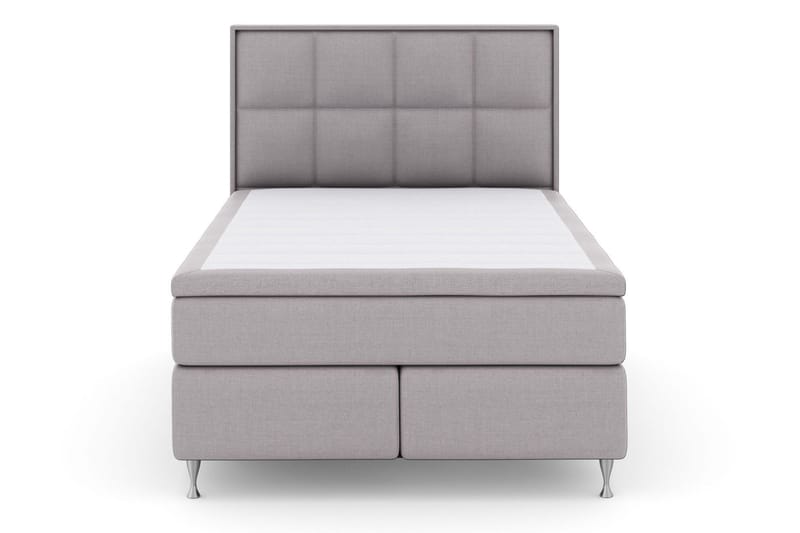Select No 4 Komplett Sengepakke 140x200 Medium - Lysegrå/Sølvben - Møbler - Senger - Kontinentalsenger