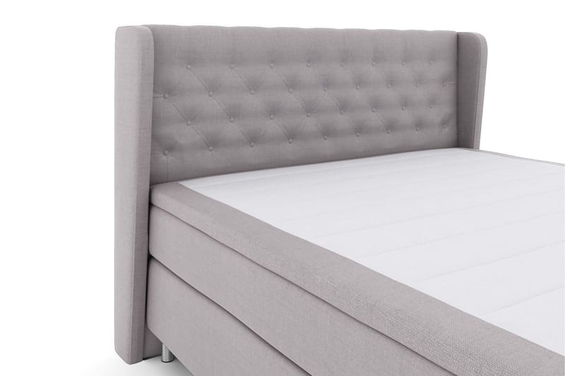 Select No 4 Komplett Sengepakke 160x200 Medium - Lysegrå/Metallben - Møbler - Senger - Kontinentalsenger