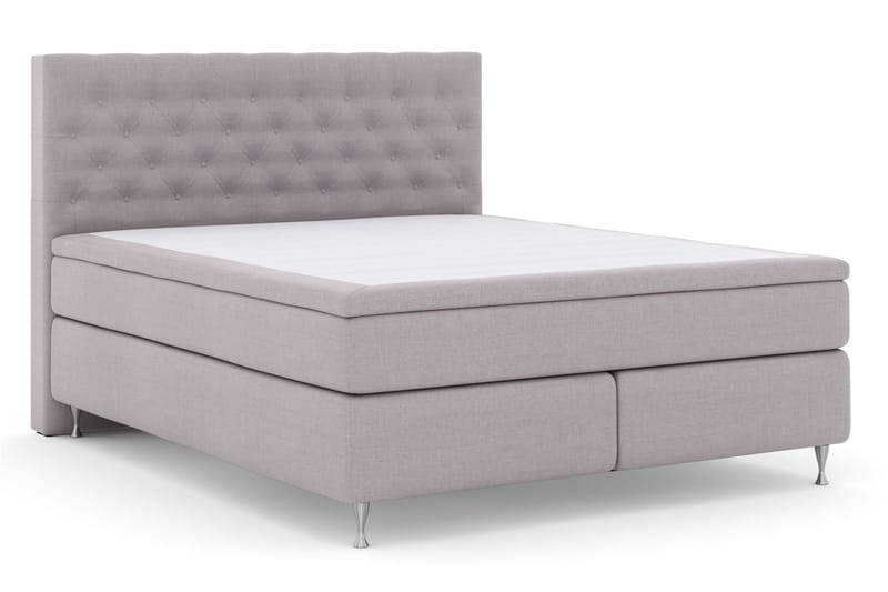 Select No 4 Komplett Sengepakke 160x200 Medium - Lysegrå/Sølvben - Møbler - Senger - Kontinentalsenger