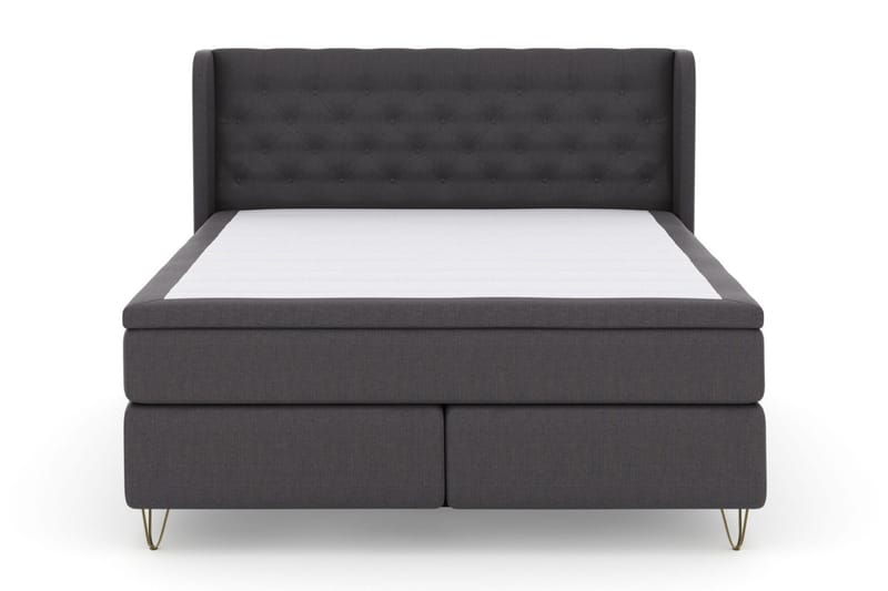 Select No 4 Komplett Sengepakke 160x200 Medium, Mørkegrå/V-formede Metallben