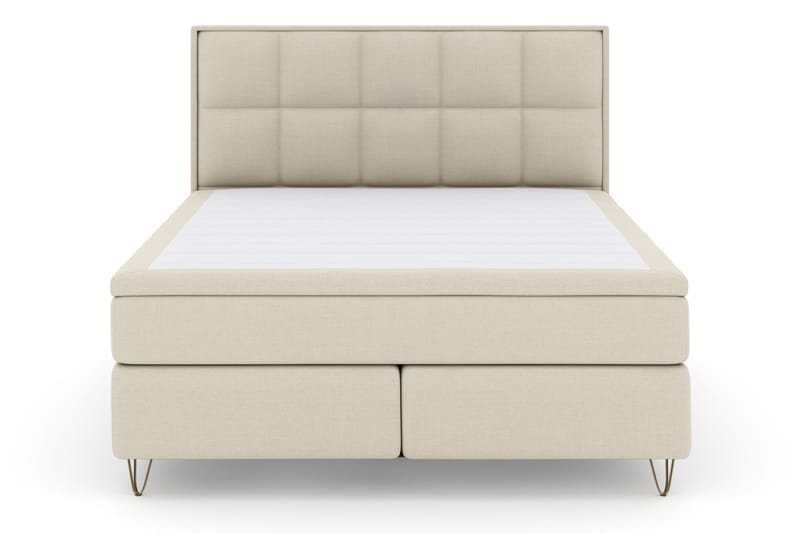 Select No 4 Komplett Sengepakke 180x200 Fast, Beige/V-formede Metallben