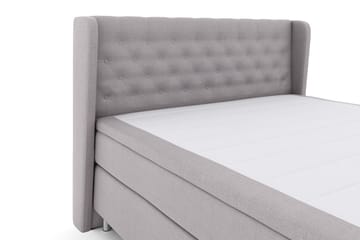 Select No 4 Komplett Sengepakke 180x200 Fast - Lysegrå/Metallben - Møbler - Senger - Kontinentalsenger
