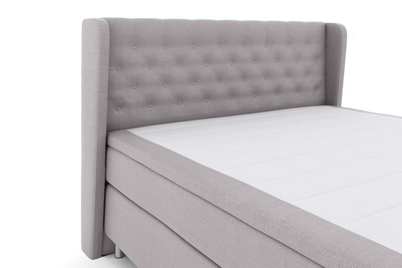 Select No 4 Komplett Sengepakke 180x200 Fast - Lysegrå/Metallben - Møbler - Senger - Kontinentalsenger