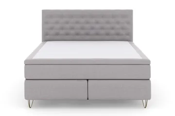 Select No 4 Komplett Sengepakke 180x200 Fast - Lysegrå/V-formede Metallben - Møbler - Senger - Kontinentalsenger
