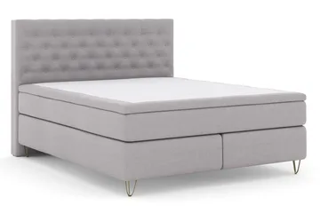 Select No 4 Komplett Sengepakke 180x200 Fast - Lysegrå/V-formede Metallben - Møbler - Senger - Kontinentalsenger