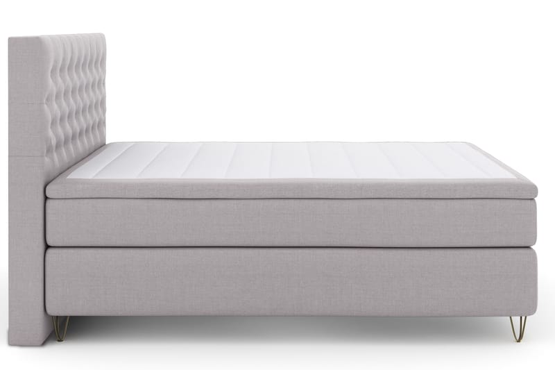 Select No 4 Komplett Sengepakke 180x200 Fast, Lysegrå/V-formede Metallben