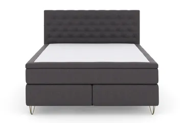 Select No 4 Komplett Sengepakke 180x200 Fast - Mørkegrå/V-formede Metallben - Møbler - Senger - Kontinentalsenger