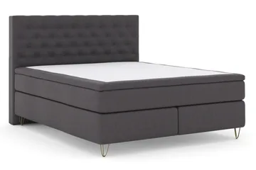 Select No 4 Komplett Sengepakke 180x200 Fast - Mørkegrå/V-formede Metallben - Møbler - Senger - Kontinentalsenger