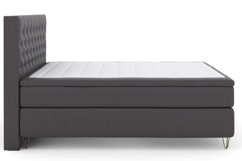 Select No 4 Komplett Sengepakke 180x200 Fast, Mørkegrå/V-formede Metallben