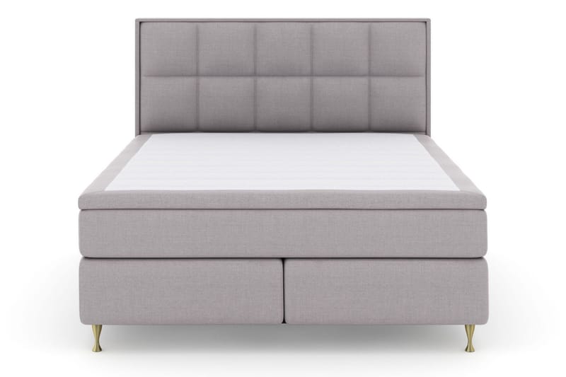 Select No 4 Komplett Sengepakke 180x200 Fast/Medium - Lysegrå/Gullben - Møbler - Senger - Kontinentalsenger