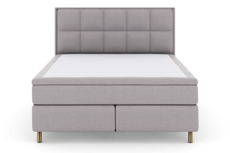 Select No 4 Komplett Sengepakke 180x200 Fast/Medium - Lysegrå/Kobberben - Møbler - Senger - Kontinentalsenger