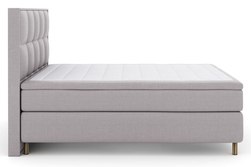 Select No 4 Komplett Sengepakke 180x200 Fast/Medium - Lysegrå/Kobberben - Møbler - Senger - Kontinentalsenger