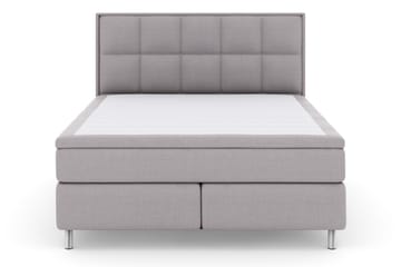 Select No 4 Komplett Sengepakke 180x200 Fast/Medium - Lysegrå/Metallben - Møbler - Senger - Kontinentalsenger