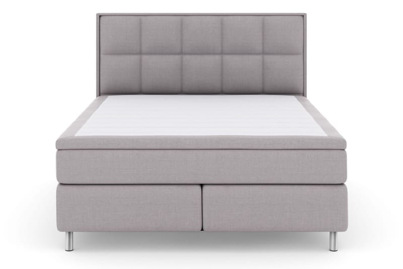 Select No 4 Komplett Sengepakke 180x200 Fast/Medium - Lysegrå/Metallben - Møbler - Senger - Kontinentalsenger